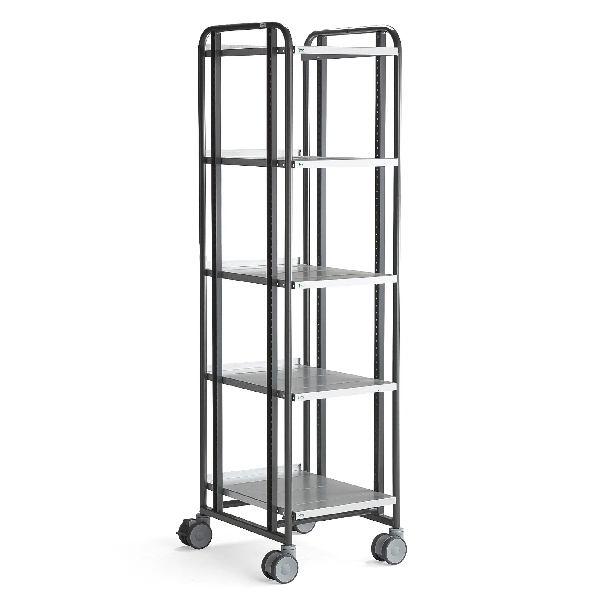 Hyllyvaunu ANGLE 5 hyllytasoa, 477x638x1850 mm