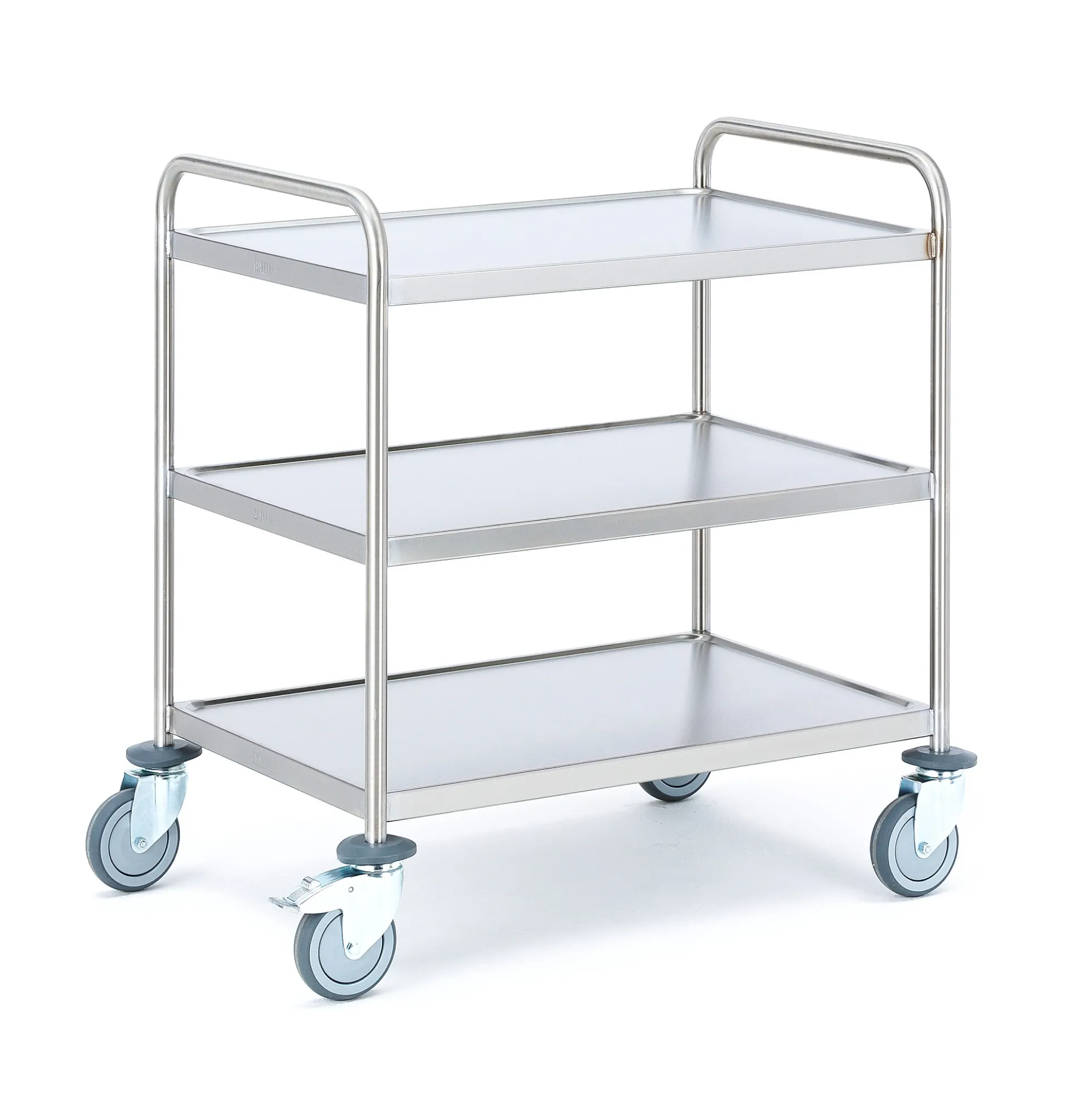 Hyllyvaunu CONVOY Ruostumaton, 100 kg, 3 hyllytasoa, 800x520x900 mm