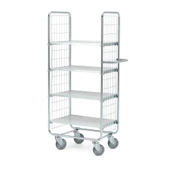 Hyllyvaunu CRAFT 4 hyllytasoa, 200 kg, 620x425x1565 mm