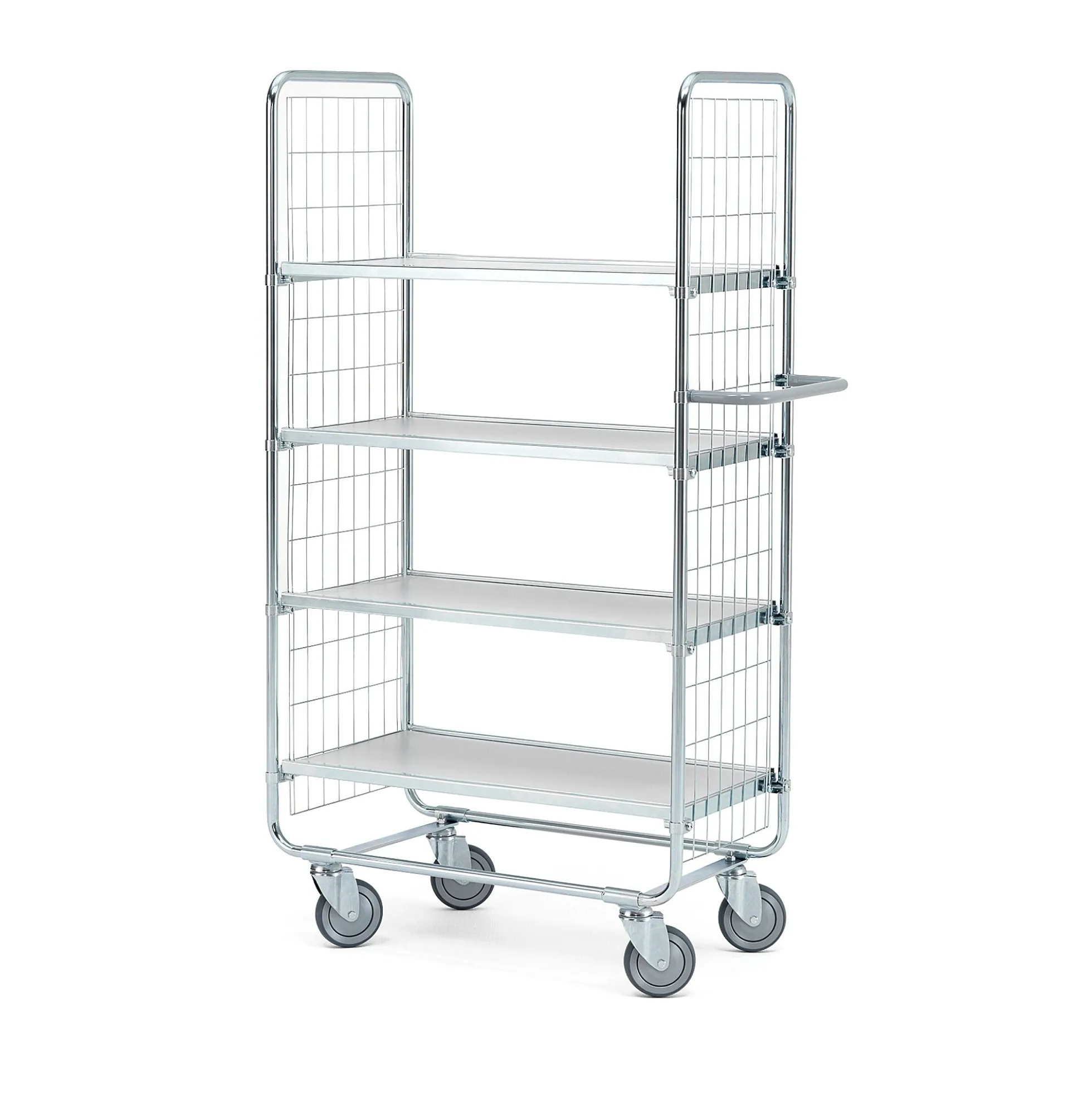 Hyllyvaunu CRAFT 4 hyllytasoa, 200 kg, 750x425x1565 mm