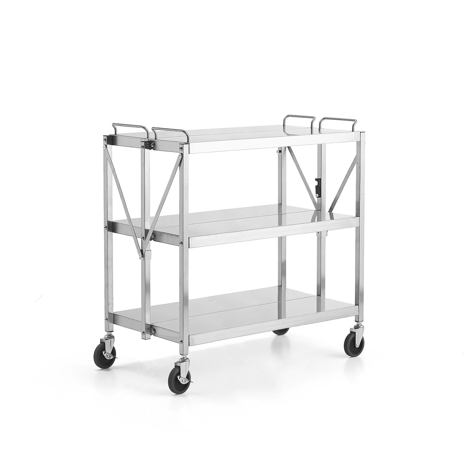 Hyllyvaunu METRO Ruostumaton, 150 kg, 3 hyllytasoa, 880x500x960 mm