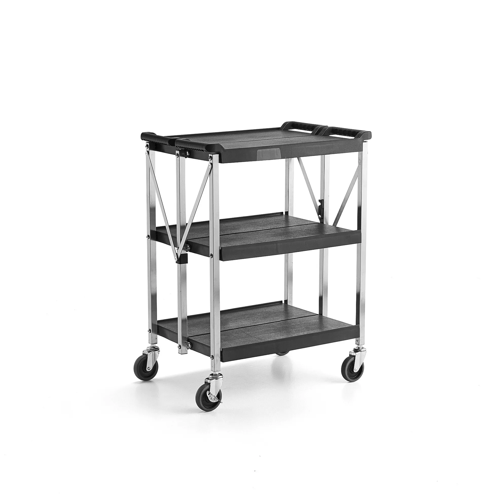 Hyllyvaunu MOVE Taitettava, 3 hyllytasoa, 680x410x915 mm