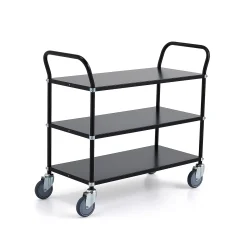 Hyllyvaunu TRANSIT 3 hyllyä, 900x440 mm, musta