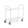 Hyllyvaunu TRANSIT 2 hyllyä, 900x440 mm, valkoinen