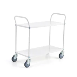 Hyllyvaunu TRANSIT 2 hyllyä, 900x440 mm, valkoinen