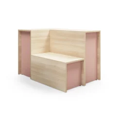 Istuinmoduuli TOGETHER 800x400x400 mm, saarni, tummanpinkki