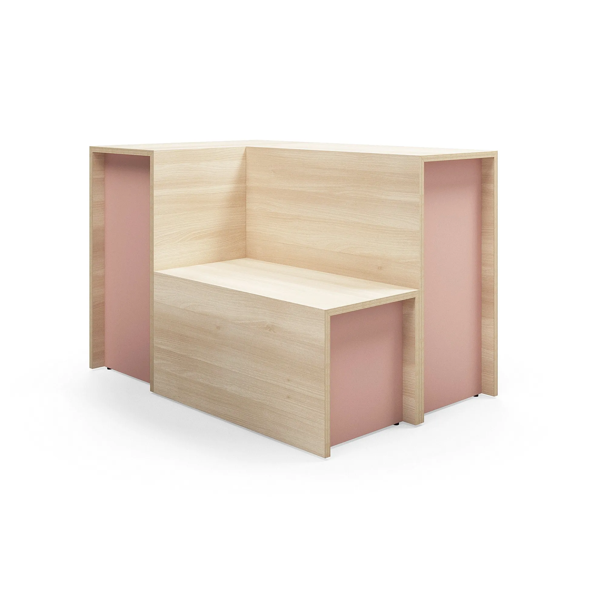 Istuinmoduuli TOGETHER 800x400x800 mm, saarni, tummanpinkki