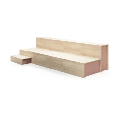 Istuinmoduuli TOGETHER 800x800x400 mm, saarni, tummanpinkki