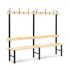 Istuinpenkki STADIUM Yksipuolinen, koukkulista, 2000x400x1600 mm, 12 koukkua