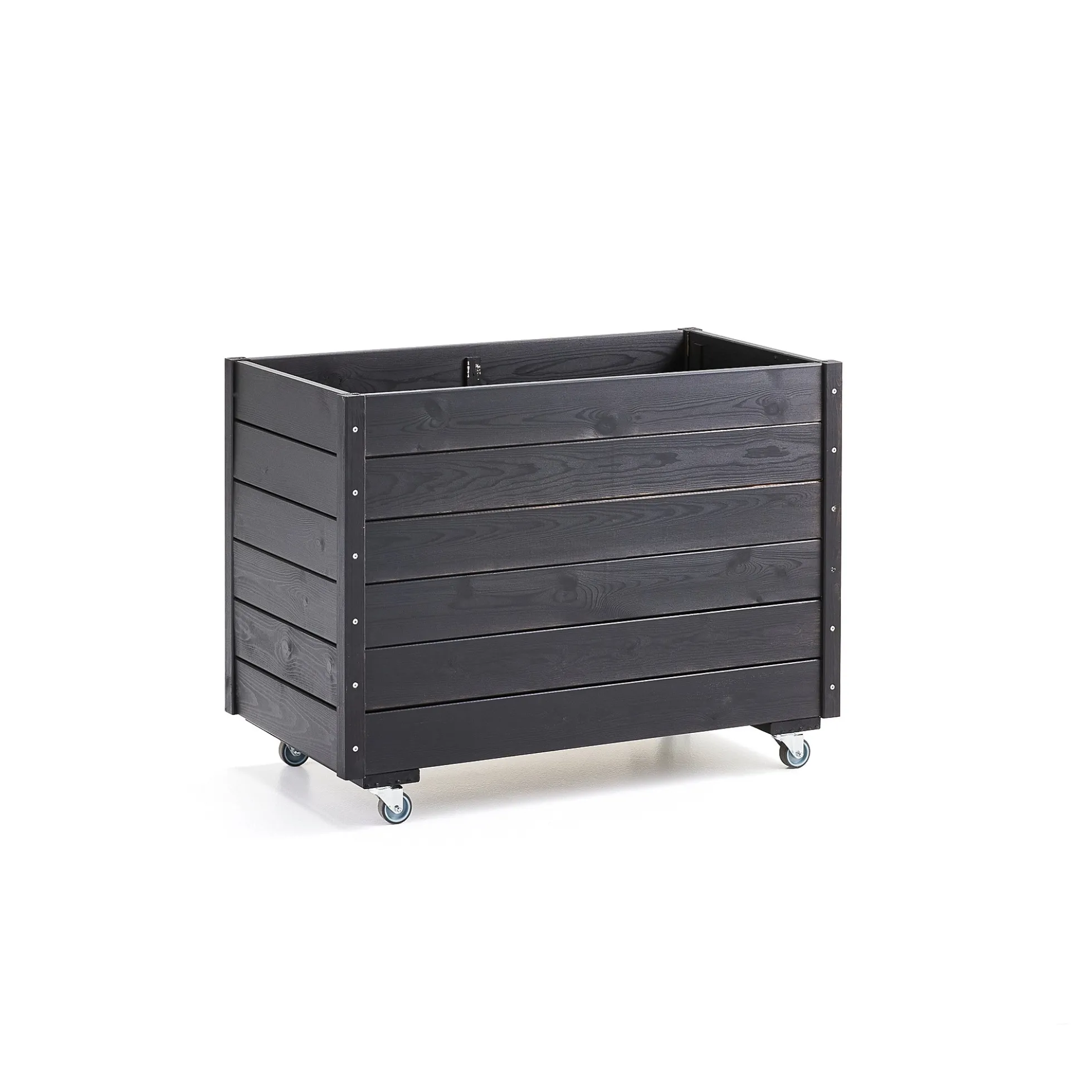 Istutuslaatikko GROW Pyörät, 660x880x480 mm, musta