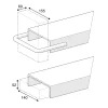 Jatkopiikit 1830x155 mm, 2 kpl/pk