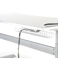 Johtokori pöydän alle 490x105x85 mm, hopeanharmaa
