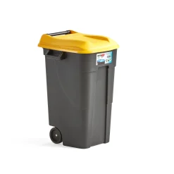 Jäteastia LEWIS Kansi, 120 litraa, keltainen