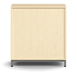 Kaappi QBUS 1 hylly, jalusta, kahvat, 868x800x420 mm, hopeanharmaa, koivu