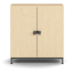 Kaappi QBUS 1 hylly, jalusta, kahvat, 868x800x420 mm, hopeanharmaa, koivu