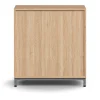 Kaappi QBUS 1 hylly, jalusta, kahvat, 868x800x420 mm, hopeanharmaa, tammi