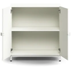 Kaappi QBUS 1 hylly, jalusta, kahvat, 868x800x420 mm, valkoinen
