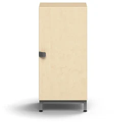 Kaappi QBUS 1 hylly, jalusta, kahva, 868x400x420 mm, hopeanharmaa, koivu