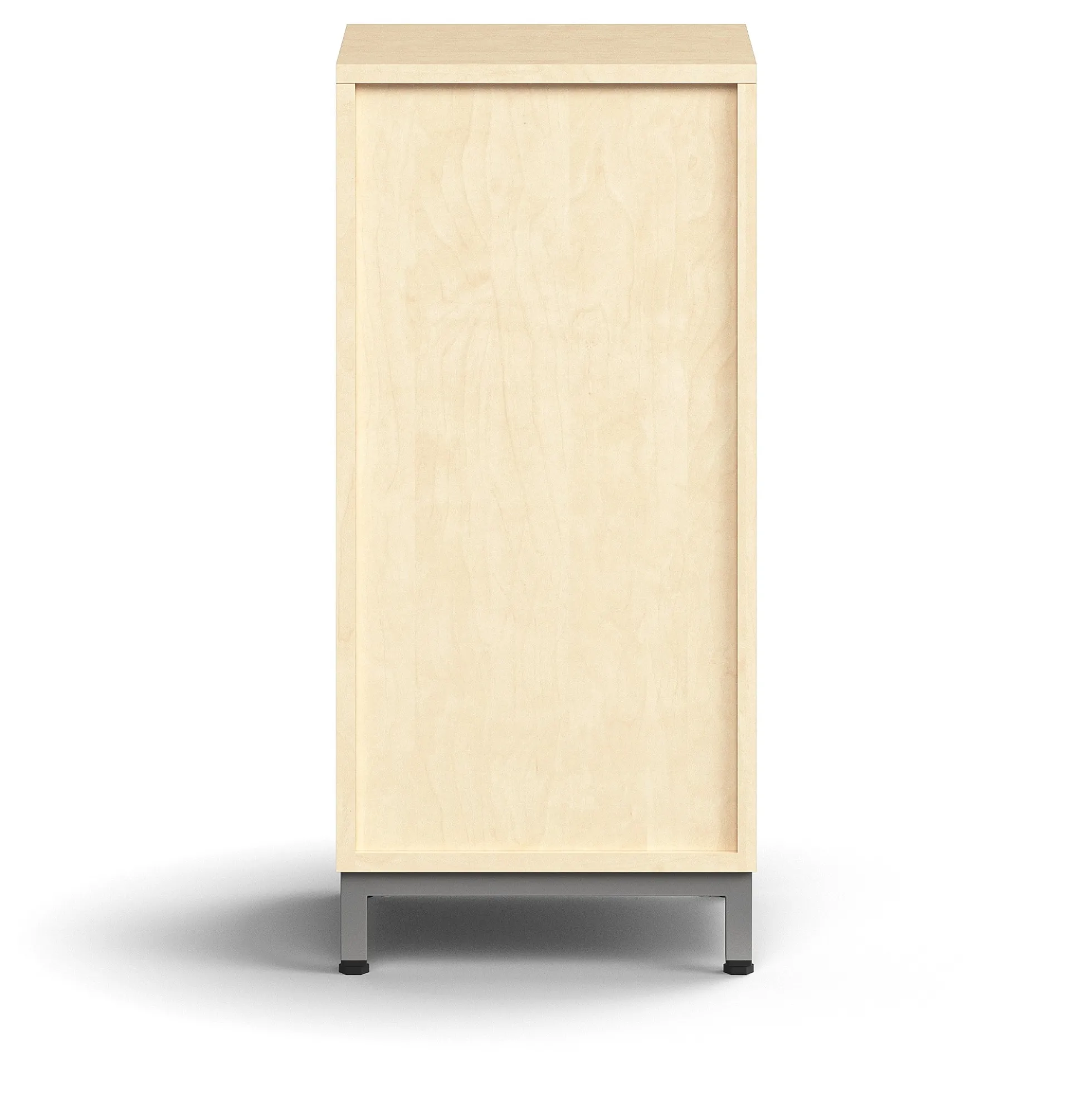 Kaappi QBUS 1 hylly, jalusta, kahva, 868x400x420 mm, hopeanharmaa, koivu