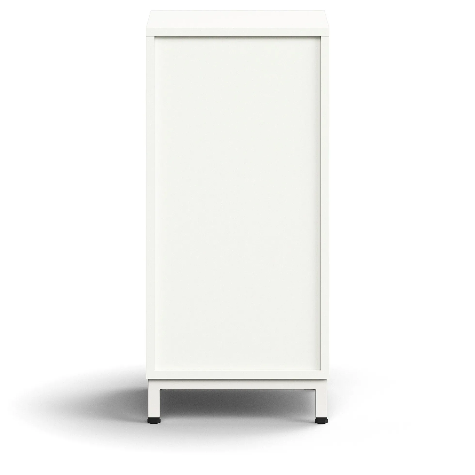 Kaappi QBUS 1 hylly, jalusta, kahva, 868x400x420 mm, valkoinen