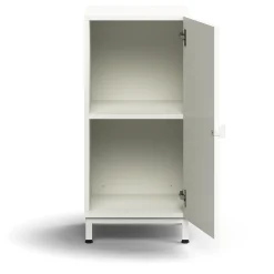 Kaappi QBUS 1 hylly, jalusta, kahva, 868x400x420 mm, valkoinen