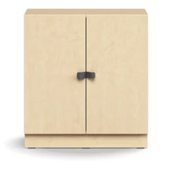 Kaappi QBUS 1 hylly, sokkeli, kahvat, 868x800x420 mm, koivu