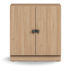 Kaappi QBUS 1 hylly, sokkeli, kahvat, 868x800x420 mm, tammi