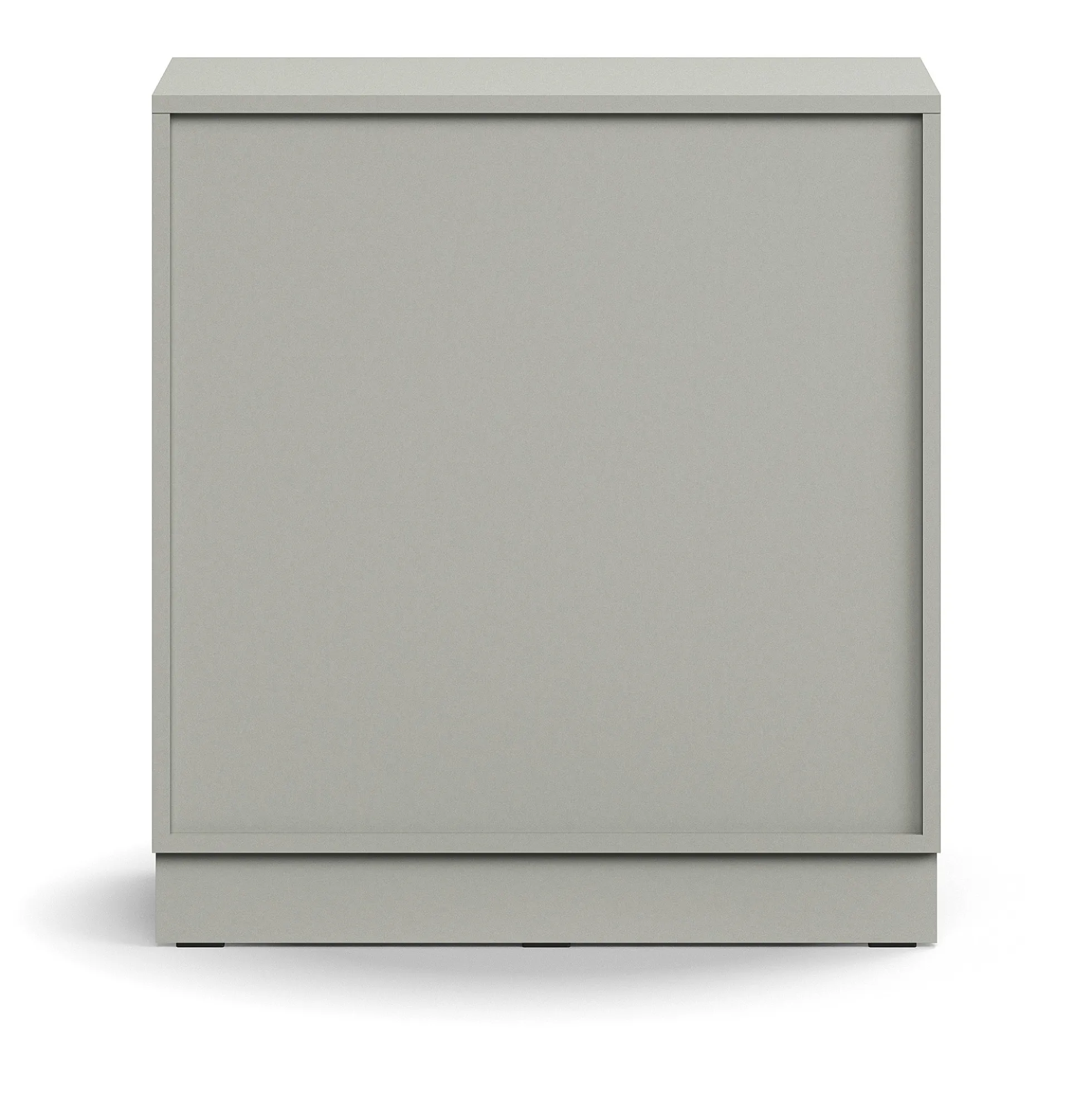 Kaappi QBUS 1 hylly, sokkeli, kahvat, 868x800x420 mm, vaaleanharmaa