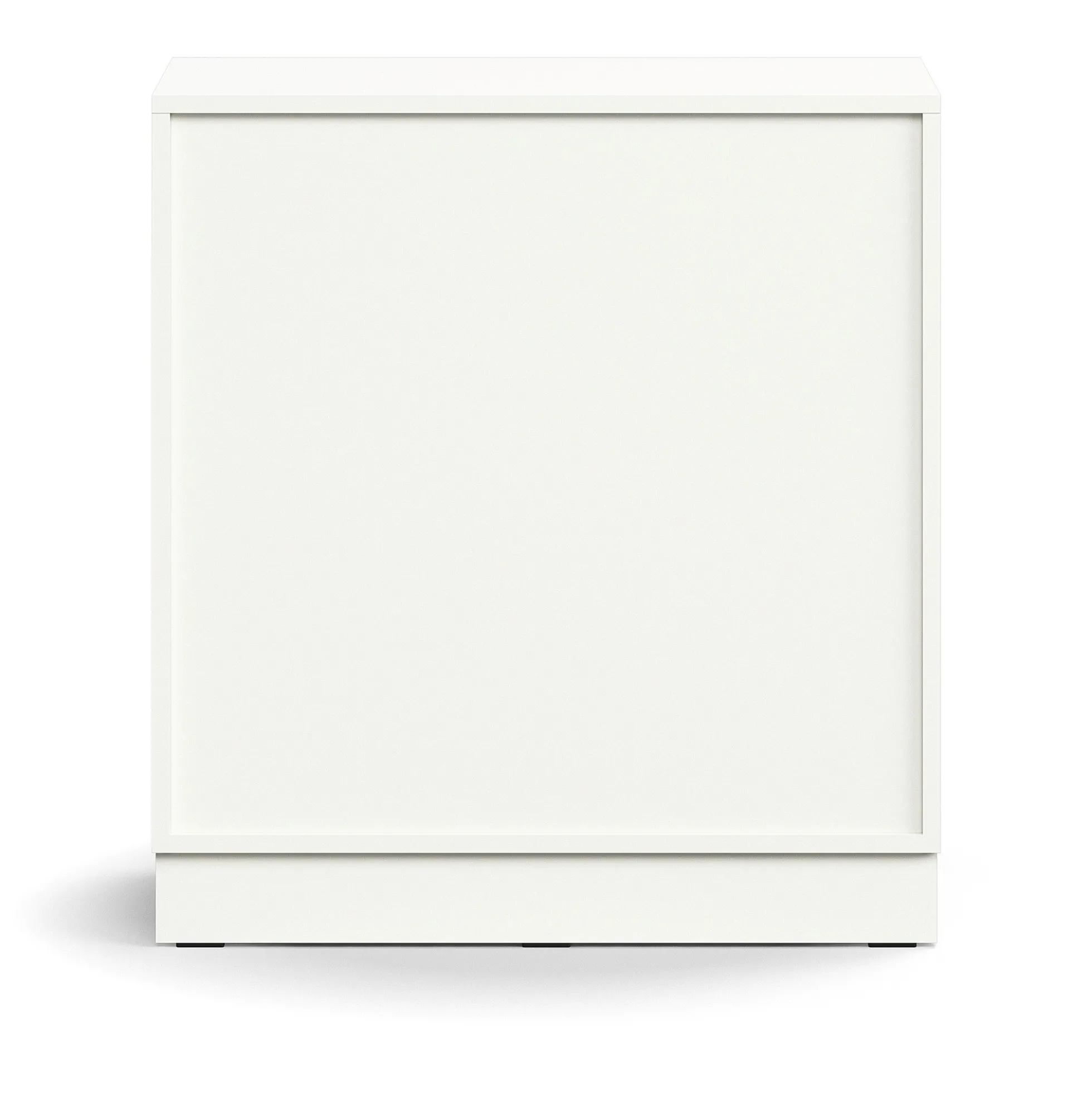 Kaappi QBUS 1 hylly, sokkeli, kahvat, 868x800x420 mm, valkoinen