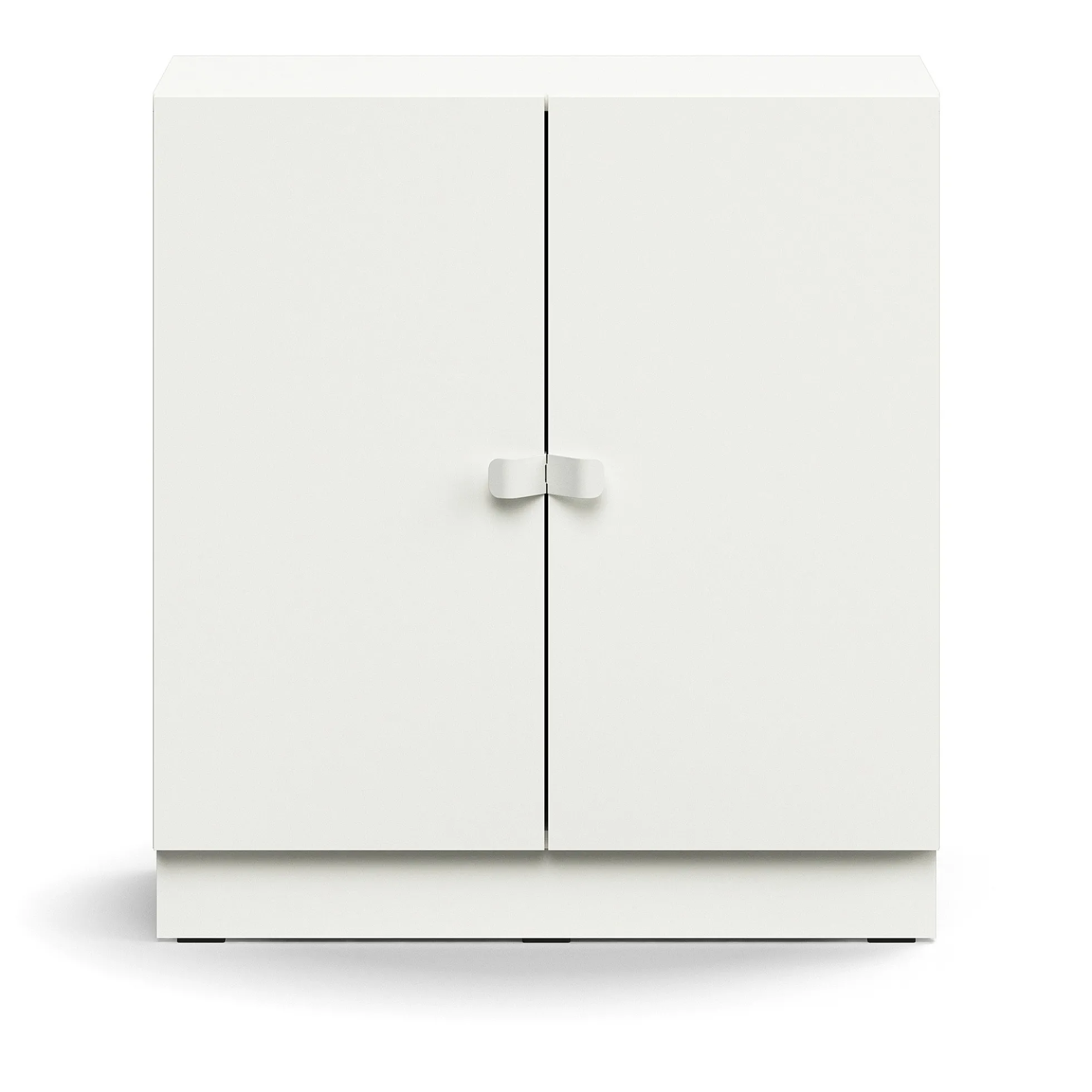 Kaappi QBUS 1 hylly, sokkeli, kahvat, 868x800x420 mm, valkoinen