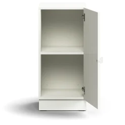 Kaappi QBUS 1 hylly, sokkeli, kahva, 868x400x420 mm, valkoinen