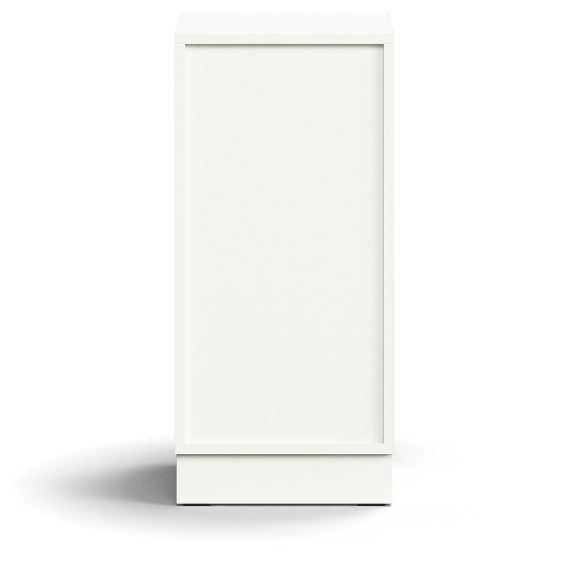Kaappi QBUS 1 hylly, sokkeli, kahva, 868x400x420 mm, valkoinen