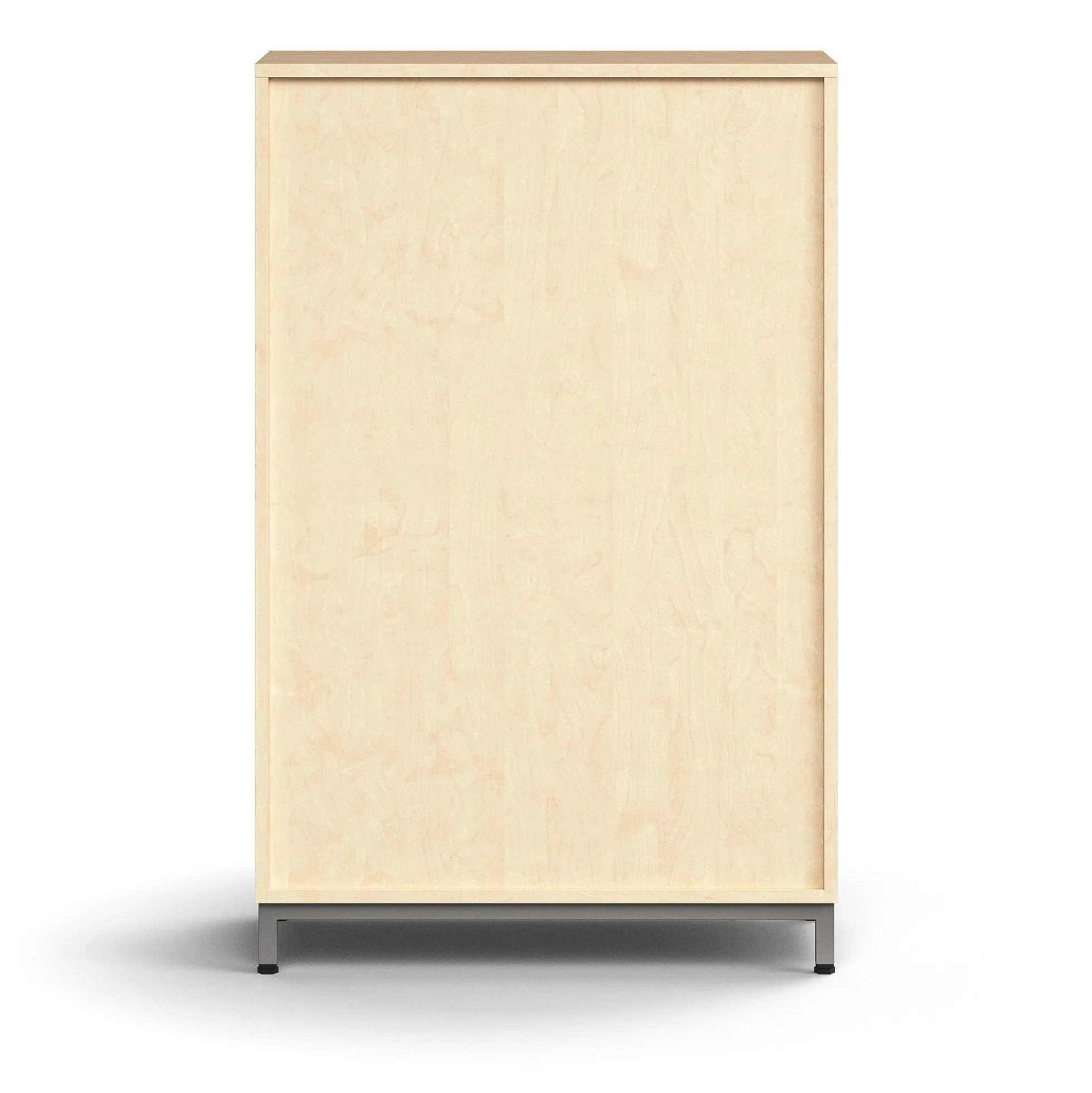 Kaappi QBUS 2 hyllytasoa, jalusta, kahvat, 1252x800x420 mm, hopeanharmaa, koivu