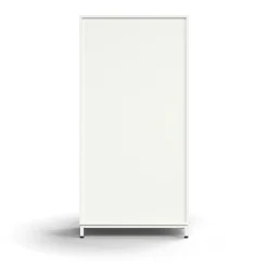 Kaappi QBUS 3 hyllytasoa, jalusta, kahvat, 1636x800x420 mm, valkoinen