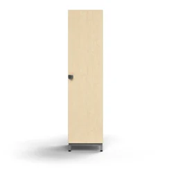 Kaappi QBUS 3 hyllytasoa, jalusta, kahva, 1636x400x420 mm, hopeanharmaa, koivu