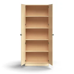 Kaappi QBUS 4 hyllytasoa, sokkeli, kahvat, 2020x800x420 mm, koivu