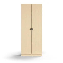 Kaappi QBUS 4 hyllytasoa, sokkeli, kahvat, 2020x800x420 mm, koivu