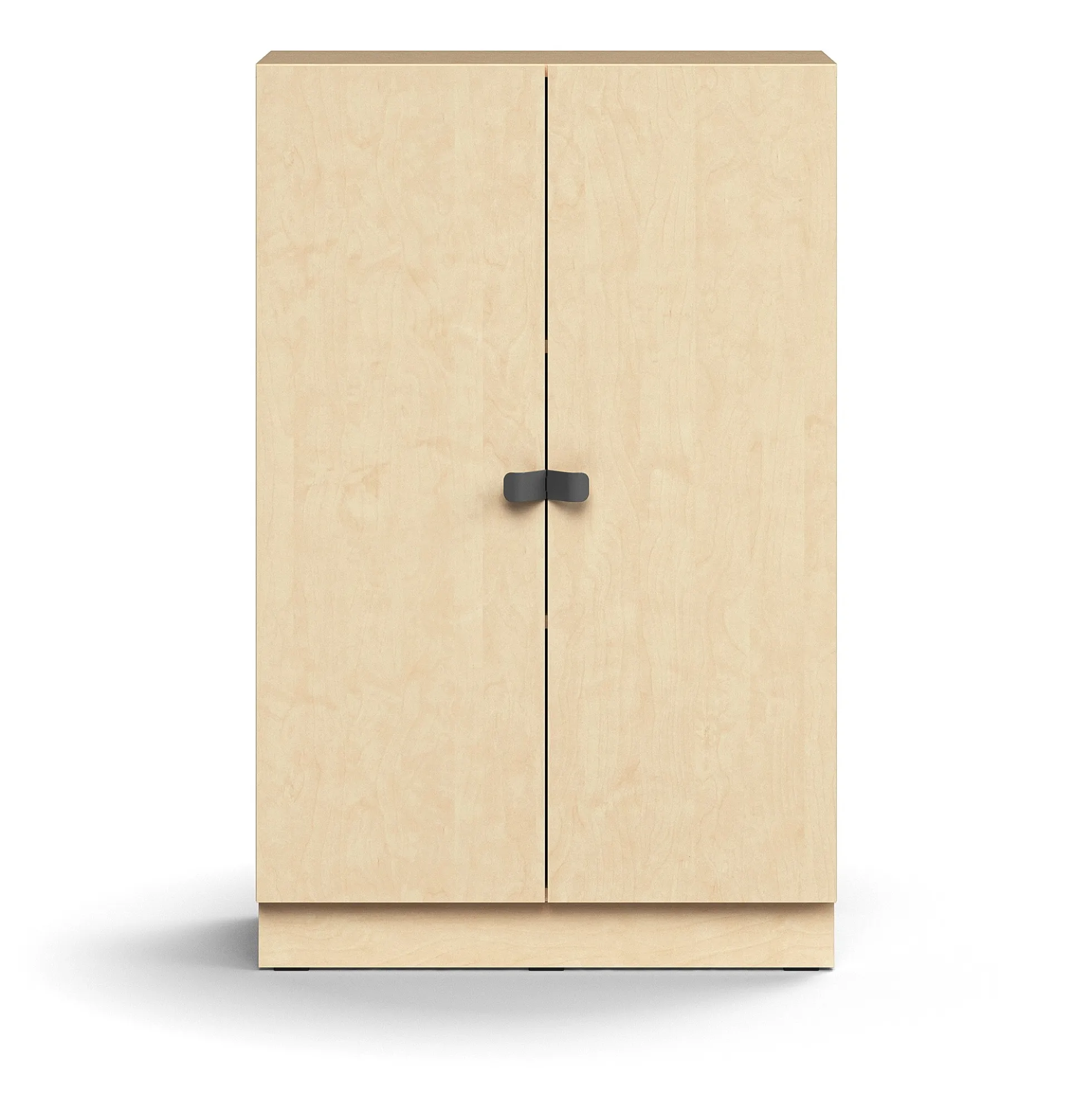Kaappi QBUS 2 hyllytasoa, sokkeli, kahvat, 1252x800x420 mm, koivu