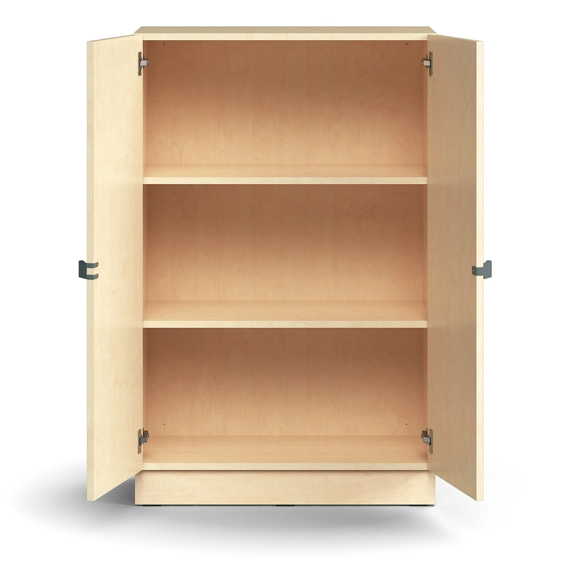 Kaappi QBUS 2 hyllytasoa, sokkeli, kahvat, 1252x800x420 mm, koivu