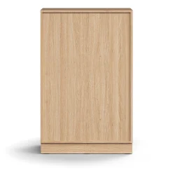 Kaappi QBUS 2 hyllytasoa, sokkeli, kahvat, 1252x800x420 mm, tammi