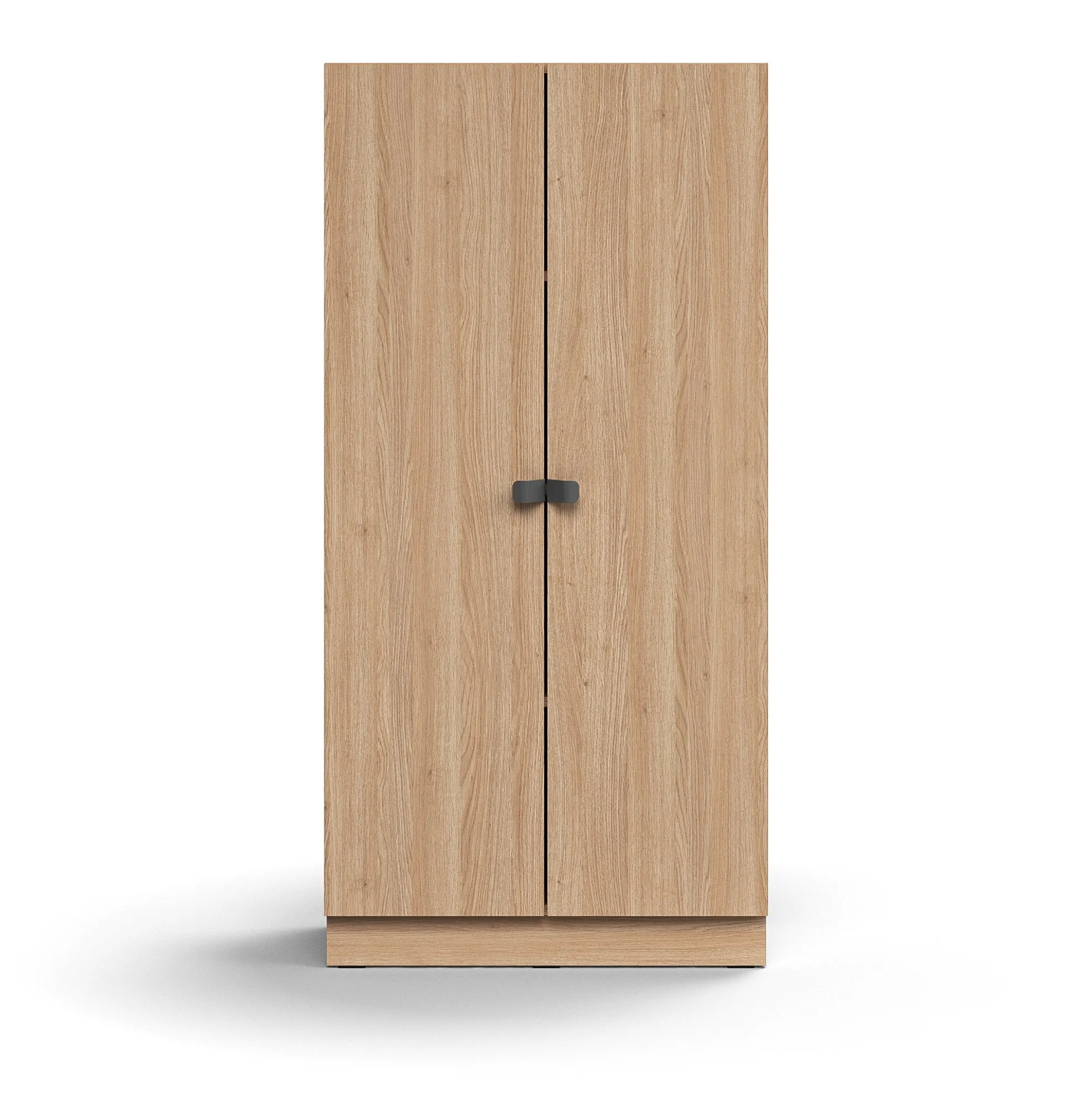 Kaappi QBUS 3 hyllytasoa, sokkeli, kahvat, 1636x800x420 mm, tammi