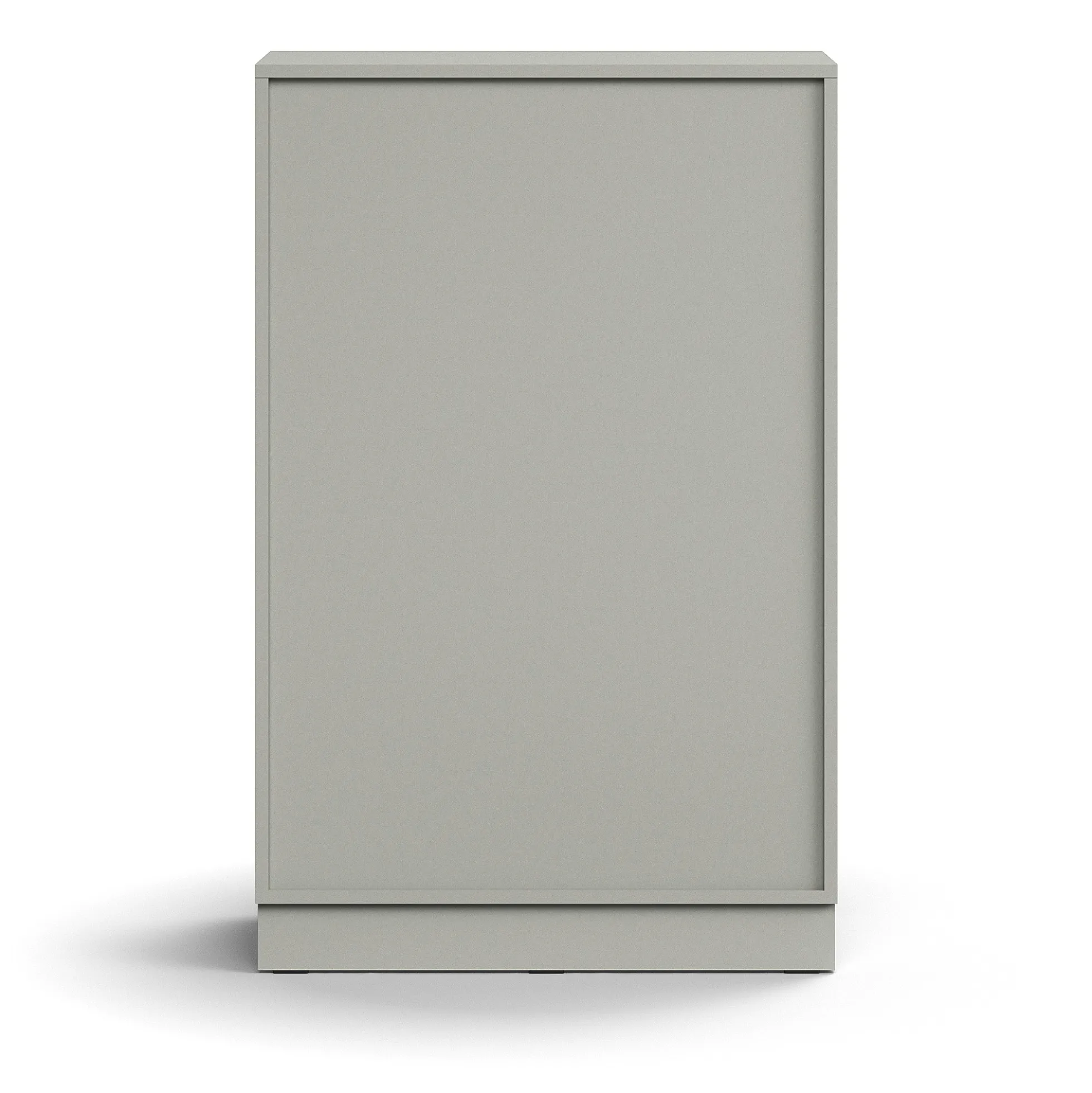 Kaappi QBUS 2 hyllytasoa, sokkeli, kahvat, 1252x800x420 mm, vaaleanharmaa