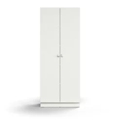 Kaappi QBUS 4 hyllytasoa, sokkeli, kahvat, 2020x800x420 mm, valkoinen