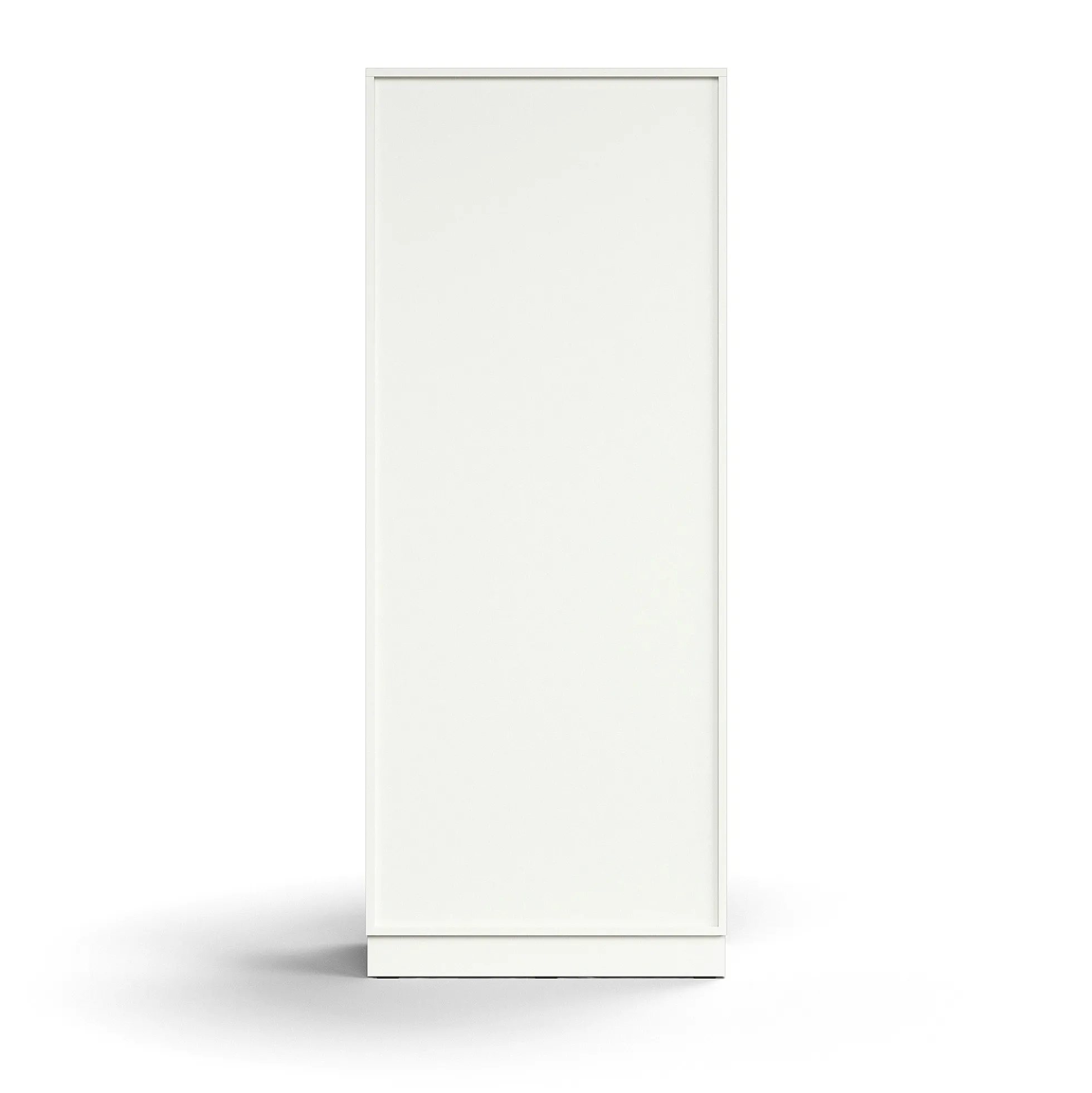 Kaappi QBUS 4 hyllytasoa, sokkeli, kahvat, 2020x800x420 mm, valkoinen