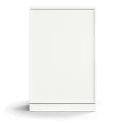 Kaappi QBUS 2 hyllytasoa, sokkeli, kahvat, 1252x800x420 mm, valkoinen