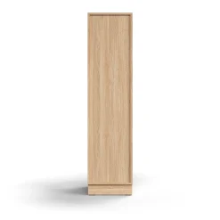 Kaappi QBUS 3 hyllytasoa, sokkeli, kahva, 1636x400x420 mm, tammi