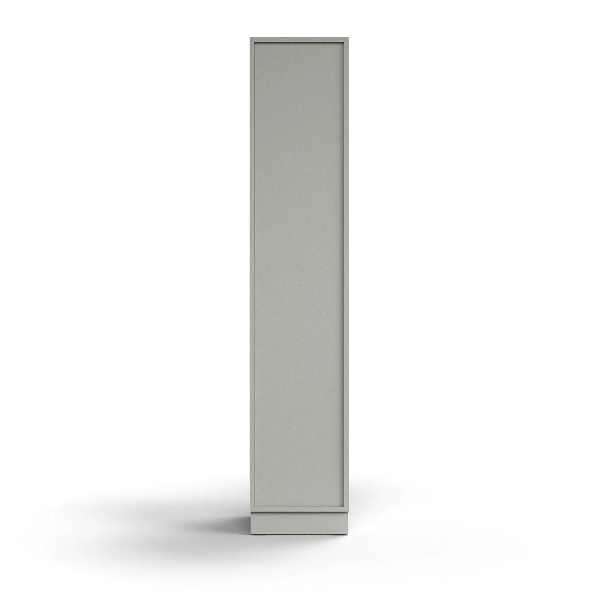 Kaappi QBUS 4 hyllytasoa, sokkeli, kahva, 2020x400x420 mm, vaaleanharmaa