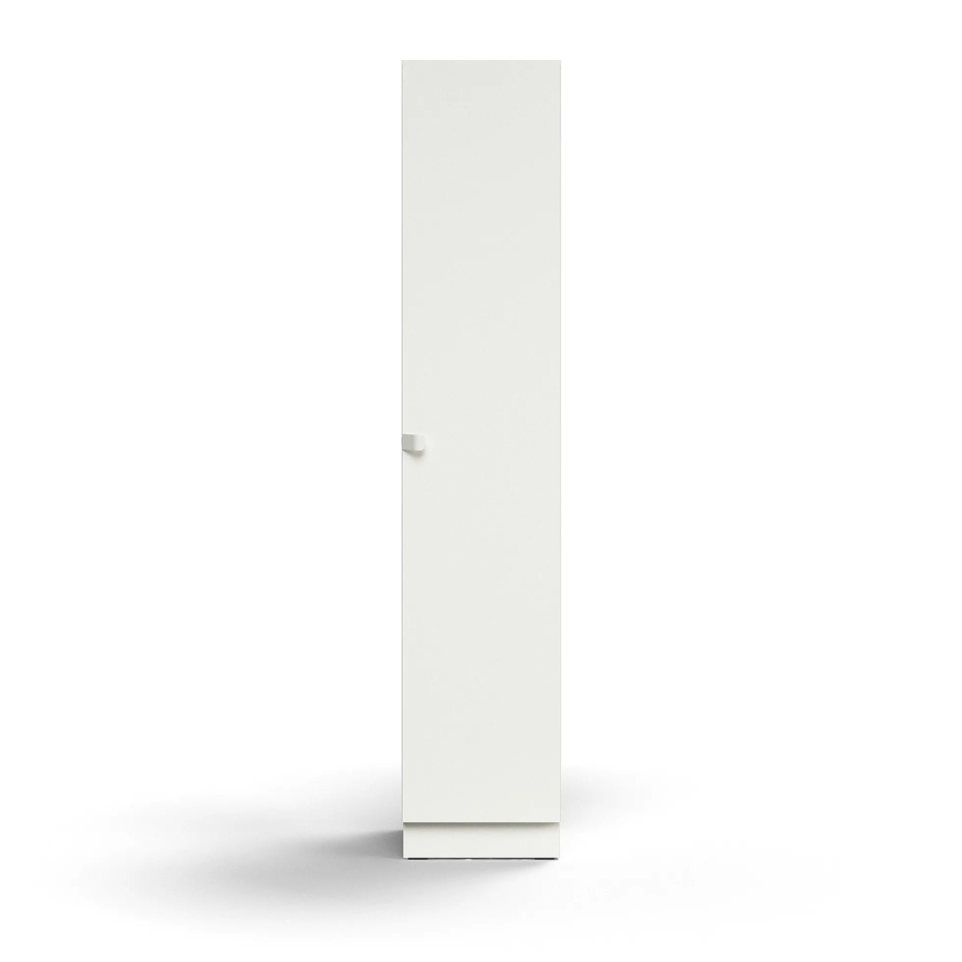 Kaappi QBUS 4 hyllytasoa, sokkeli, kahva, 2020x400x420 mm, valkoinen