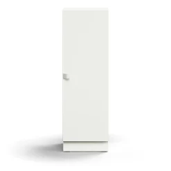 Kaappi QBUS 2 hyllytasoa, sokkeli, kahva, 1252x400x420 mm, valkoinen