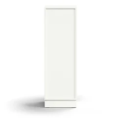 Kaappi QBUS 2 hyllytasoa, sokkeli, kahva, 1252x400x420 mm, valkoinen